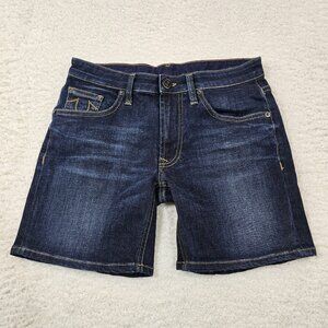 True Religion Jean Shorts Lauren Women’s 24 6" Inseam Blue Made In Italy Stretch